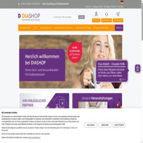 Скриншот главной страницы сайта diashop24.com