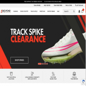 Скриншот главной страницы сайта dickpondathletics.com