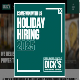 Скриншот главной страницы сайта dickssportinggoods.jobs