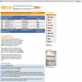 Скриншот главной страницы сайта dict.cc