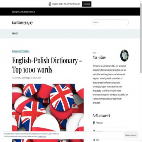 Скриншот главной страницы сайта dictionary24x7.wordpress.com
