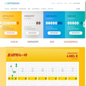 Скриншот главной страницы сайта dielottozahlende.net