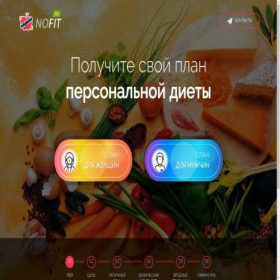 Скриншот главной страницы сайта diet.nofit.ru