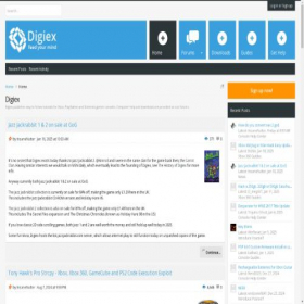 Скриншот главной страницы сайта digiex.net