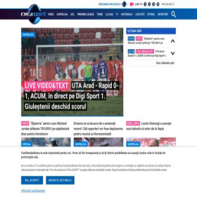 Скриншот главной страницы сайта digisport.ro