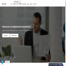 Скриншот главной страницы сайта digitalcoin-invest.com