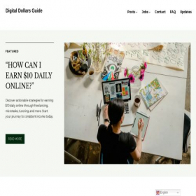 Скриншот главной страницы сайта digitaldollarsguide.com