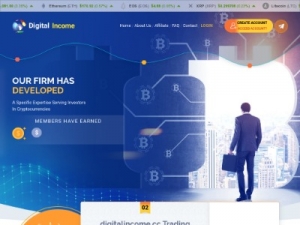 Скриншот главной страницы сайта digitalincome.cc