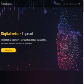 Скриншот главной страницы сайта digitalizeinc.com