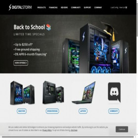 Скриншот главной страницы сайта digitalstorm.com