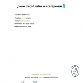 Скриншот главной страницы сайта dingort.online