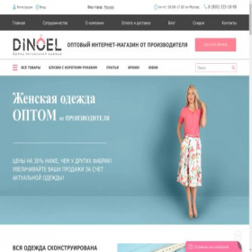 Скриншот главной страницы сайта dinoel.ru