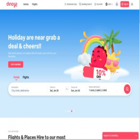 Скриншот главной страницы сайта dinogo.com