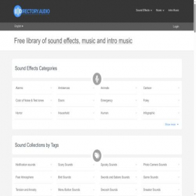 Скриншот главной страницы сайта directory.audio