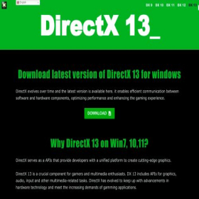 Скриншот главной страницы сайта directx13.com