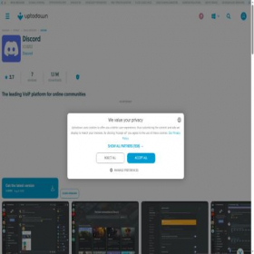 Скриншот главной страницы сайта discord.en.uptodown.com