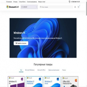 Скриншот главной страницы сайта discountsoft.org