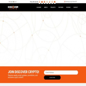 Скриншот главной страницы сайта discovercrypto.live