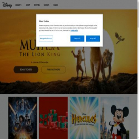 Скриншот главной страницы сайта disney.co.uk
