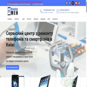 Скриншот главной страницы сайта display.men