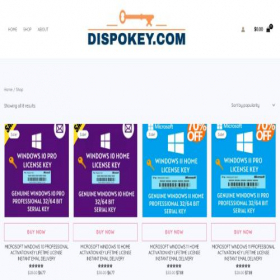 Скриншот главной страницы сайта dispokey.com
