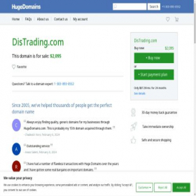 Скриншот главной страницы сайта distrading.com