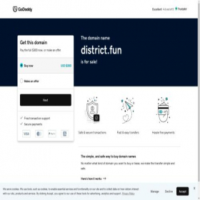 Скриншот главной страницы сайта district.fun
