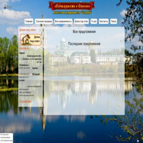 Скриншот главной страницы сайта diveevo-nedvizhimost.ru