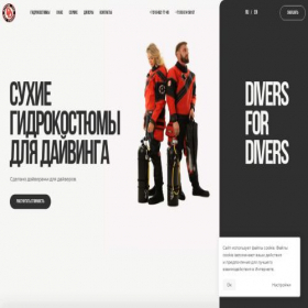 Скриншот главной страницы сайта divers4divers.ru
