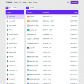 Скриншот главной страницы сайта diycoin.ru
