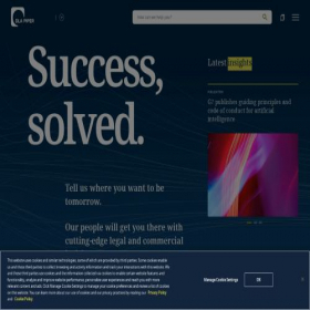 Скриншот главной страницы сайта dlapiper.com