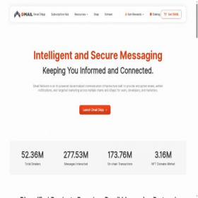 Скриншот главной страницы сайта dmail.ai