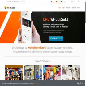 Скриншот главной страницы сайта dncwholesale.com
