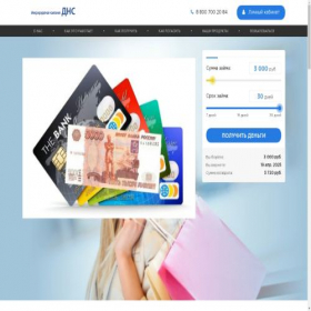 Скриншот главной страницы сайта dns-finance.ru