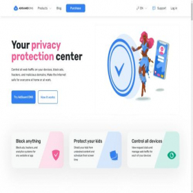 Скриншот главной страницы сайта dns.adguard-dns.com