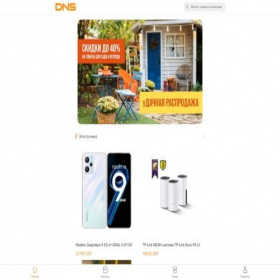 Скриншот главной страницы сайта dnsshopd.cc