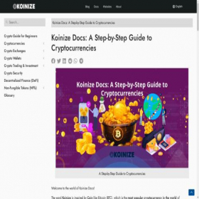 Скриншот главной страницы сайта docs.koinize.com
