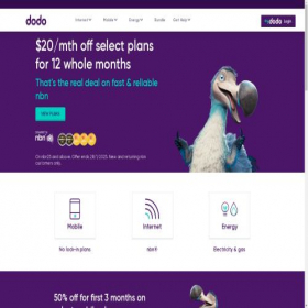 Скриншот главной страницы сайта dodo.com