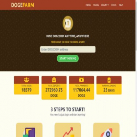 Скриншот главной страницы сайта doge-farm.biz