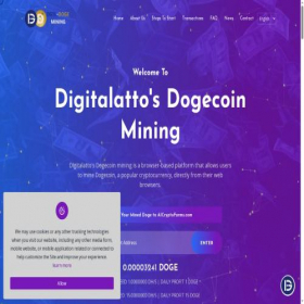 Скриншот главной страницы сайта doge.digitalatto.io