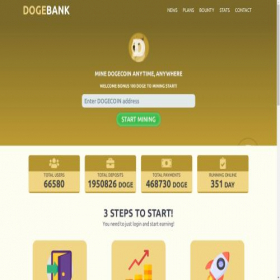 Скриншот главной страницы сайта dogebank.pro