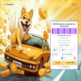 Скриншот главной страницы сайта dogecoin20.io
