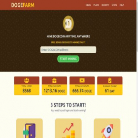 Скриншот главной страницы сайта dogefarm.pro