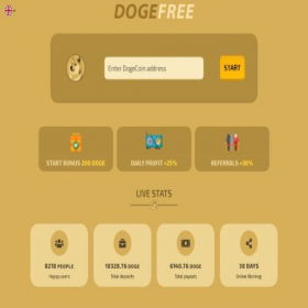 Скриншот главной страницы сайта dogefree.pro