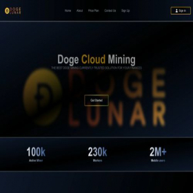 Скриншот главной страницы сайта dogelunar.com