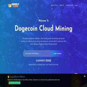 Скриншот главной страницы сайта dogelyfarm.us