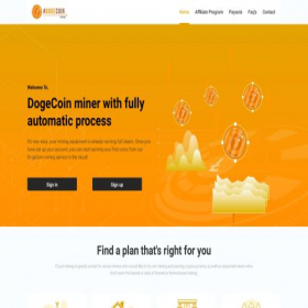 Скриншот главной страницы сайта dogeminer.net