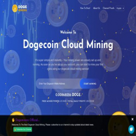 Скриншот главной страницы сайта dogeminers.us