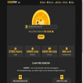 Скриншот главной страницы сайта dogepay.top
