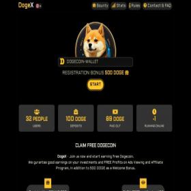 Скриншот главной страницы сайта dogex.site